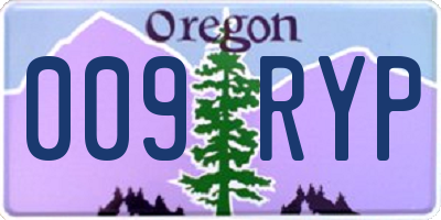 OR license plate 009RYP