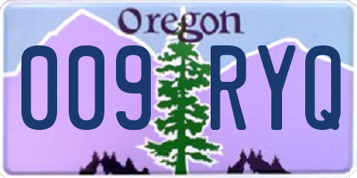 OR license plate 009RYQ