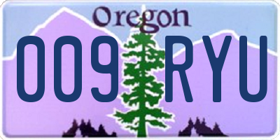 OR license plate 009RYU