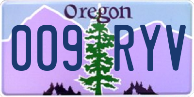 OR license plate 009RYV