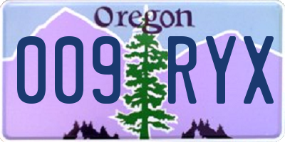 OR license plate 009RYX