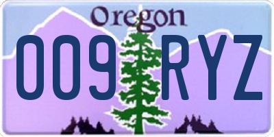 OR license plate 009RYZ