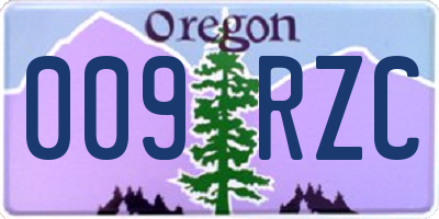 OR license plate 009RZC