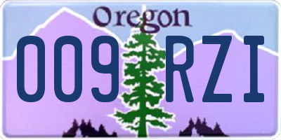 OR license plate 009RZI