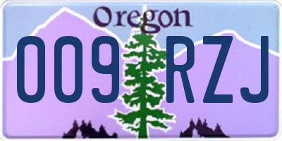 OR license plate 009RZJ