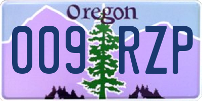 OR license plate 009RZP
