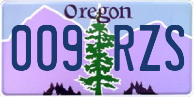 OR license plate 009RZS