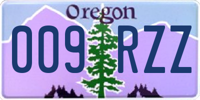 OR license plate 009RZZ