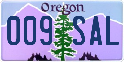 OR license plate 009SAL