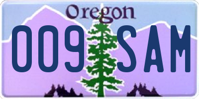 OR license plate 009SAM