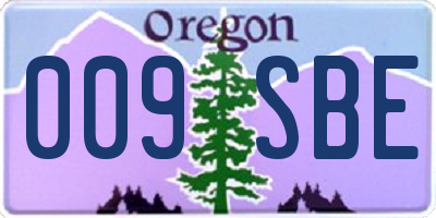 OR license plate 009SBE