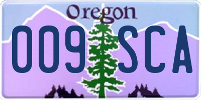 OR license plate 009SCA