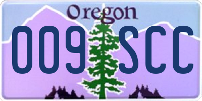 OR license plate 009SCC