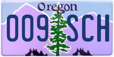 OR license plate 009SCH