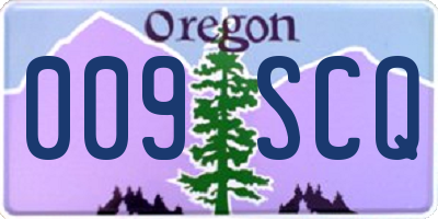 OR license plate 009SCQ