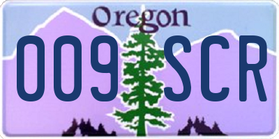 OR license plate 009SCR