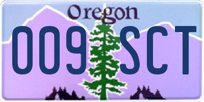 OR license plate 009SCT