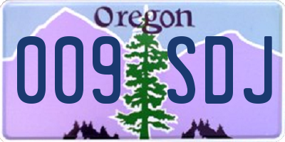 OR license plate 009SDJ