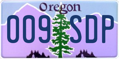 OR license plate 009SDP
