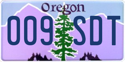 OR license plate 009SDT