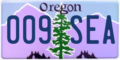 OR license plate 009SEA