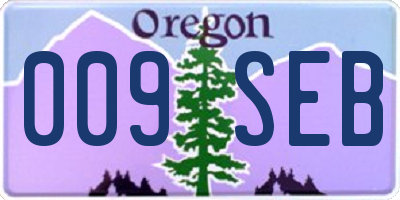OR license plate 009SEB