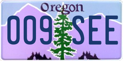 OR license plate 009SEE