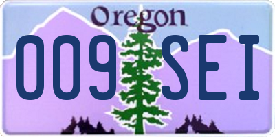 OR license plate 009SEI
