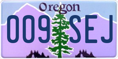 OR license plate 009SEJ
