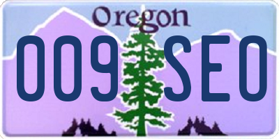 OR license plate 009SEO