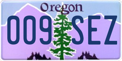 OR license plate 009SEZ