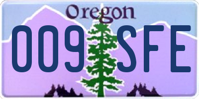 OR license plate 009SFE