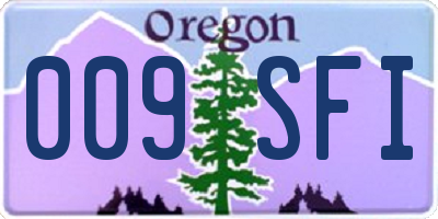 OR license plate 009SFI