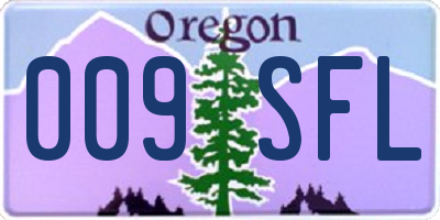 OR license plate 009SFL
