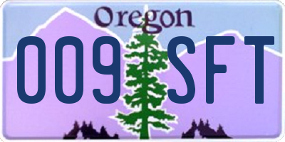 OR license plate 009SFT