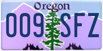 OR license plate 009SFZ