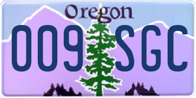 OR license plate 009SGC