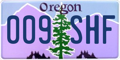 OR license plate 009SHF