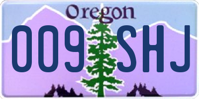 OR license plate 009SHJ