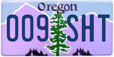 OR license plate 009SHT
