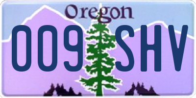 OR license plate 009SHV