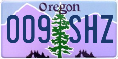 OR license plate 009SHZ