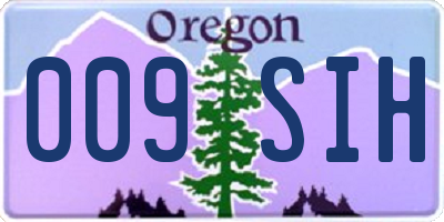OR license plate 009SIH