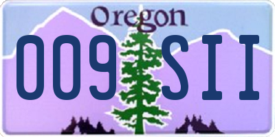 OR license plate 009SII