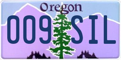 OR license plate 009SIL
