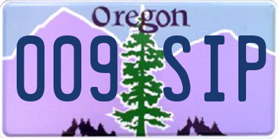 OR license plate 009SIP