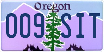 OR license plate 009SIT
