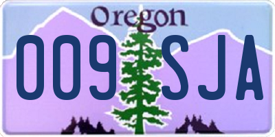 OR license plate 009SJA