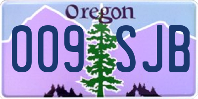 OR license plate 009SJB