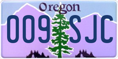 OR license plate 009SJC